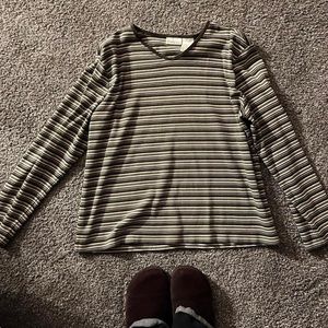 Vintage grunge striped long sleeve
